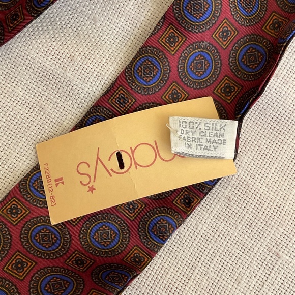 NWT Vintage Symphony Silk Foulard Scarf Geometric Print Bandana Wrist Bag Wrap - Picture 3 of 11